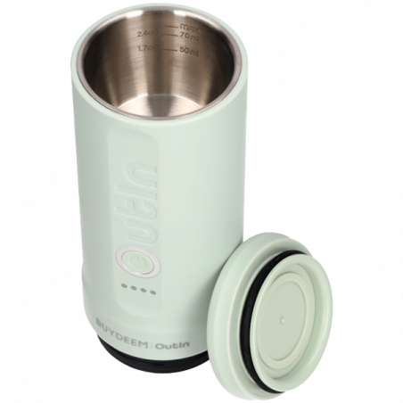 Φορητή μηχανή espresso BUYDEEM Nano OTEM-01, 7500 mAh, 20 bar, 50 ml, 12/24V, φόρτιση USB και Type-C, έδαφος + κάψουλες, πράσινο
