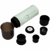 Φορητή μηχανή espresso BUYDEEM Nano OTEM-01, 7500 mAh, 20 bar, 50 ml, 12/24V, φόρτιση USB και Type-C, έδαφος + κάψουλες, πράσινο