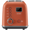 Τοστιέρα ψωμιού BUYDEEM DT730E, 900W, 2 υποδοχές, 9 αυτόματα προγράμματα, 9 επίπεδα φρυγανίσματος, Ανοξείδωτο περίβλημα, Οθόνη LCD, Ενδεικτικές λυχνίες LED, Αυτοκεντρισμός, Χρονοδιακόπτης, Πορτοκαλί