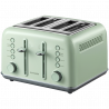 Τοστιέρα ψωμιού BUYDEEM DT640E, 1800W, 4 υποδοχές, 7 αυτόματα προγράμματα, 7 επίπεδα φρυγανίσματος, ενδεικτικές λυχνίες LED, δίσκοι ψίχας, High pop-up, πράσινο