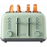 Τοστιέρα ψωμιού BUYDEEM DT640E, 1800W, 4 υποδοχές, 7 αυτόματα προγράμματα, 7 επίπεδα φρυγανίσματος, ενδεικτικές λυχνίες LED, δίσκοι ψίχας, High pop-up, πράσινο