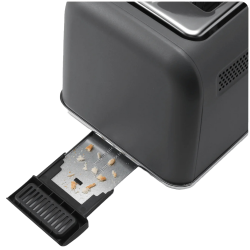Τοστιέρα ψωμιού BUYDEEM DT730E, 900W, 2 υποδοχές, 9 αυτόματα προγράμματα, 9 επίπεδα φρυγανίσματος, Ανοξείδωτο περίβλημα, Οθόνη LCD, Ενδεικτικές λυχνίες LED, Αυτοκεντρισμός, Χρονοδιακόπτης, Γκρι