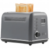 Τοστιέρα ψωμιού BUYDEEM DT730E, 900W, 2 υποδοχές, 9 αυτόματα προγράμματα, 9 επίπεδα φρυγανίσματος, Ανοξείδωτο περίβλημα, Οθόνη LCD, Ενδεικτικές λυχνίες LED, Αυτοκεντρισμός, Χρονοδιακόπτης, Γκρι