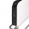 Θερμαντήρας δαπέδου Mill SG2000LED, 2000W, 3 στάδια, Ενσωματωμένος ανεμιστήρας, Αθόρυβη λειτουργία, Στρογγυλεμένες άκρες, Θερμοστάτης, Οθόνη LED, Λευκό/μαύρο