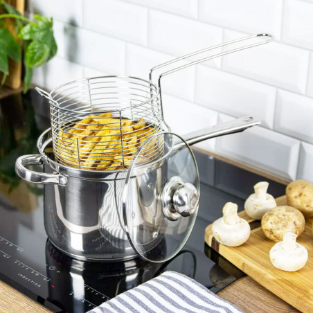 Kinghoff KH 4581, 3.6 l, 18 cm, Πολυστρωματικός πάτος, Επαγωγή, Inox