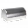 Κουτί ψωμιού Kinghoff KH 3203, 39.5x28x18.5 cm, Ατσάλι, Ημιδιαφανές καπάκι, Λευκό/γκρι