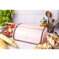 Κουτί ψωμιού Kinghoff KH 1868, 18.5x27x44 cm, Ομαλό άνοιγμα και κλείσιμο, Ατσάλι, Ροζ