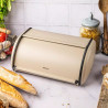 Κουτί ψωμιού Kinghoff KH 1754, 15x24x36 cm, Ομαλό άνοιγμα και κλείσιμο, Ατσάλι, Μπεζ