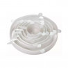 Σετ 6 καπακιών σιλικόνης Kinghoff KH 1902, -40 έως 230°C, Στεγανή και αεροστεγής εφαρμογή, Επαναχρησιμοποιήσιμο, Γενικής χρήσης, Διαφανές