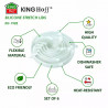 Σετ 6 καπακιών σιλικόνης Kinghoff KH 1902, -40 έως 230°C, Στεγανή και αεροστεγής εφαρμογή, Επαναχρησιμοποιήσιμο, Γενικής χρήσης, Διαφανές