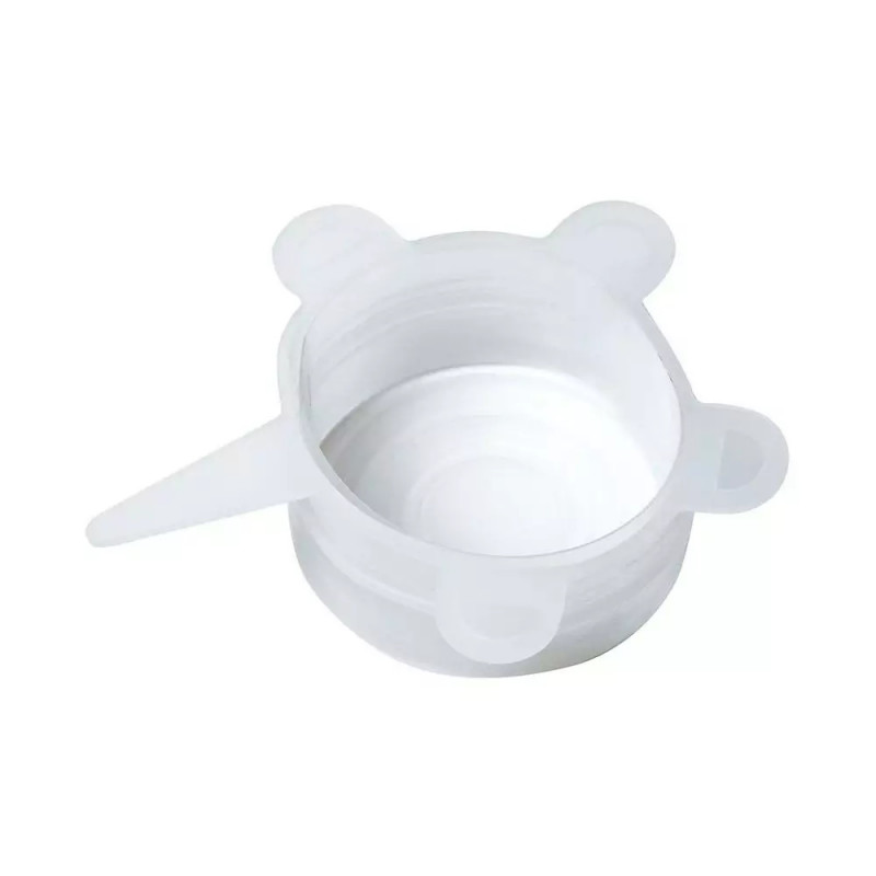 Σετ 6 καπακιών σιλικόνης Kinghoff KH 1902, -40 έως 230°C, Στεγανή και αεροστεγής εφαρμογή, Επαναχρησιμοποιήσιμο, Γενικής χρήσης, Διαφανές