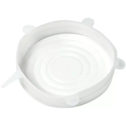 Σετ 6 καπακιών σιλικόνης Kinghoff KH 1902, -40 έως 230°C, Στεγανή και αεροστεγής εφαρμογή, Επαναχρησιμοποιήσιμο, Γενικής χρήσης, Διαφανές