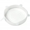 Σετ 6 καπακιών σιλικόνης Kinghoff KH 1902, -40 έως 230°C, Στεγανή και αεροστεγής εφαρμογή, Επαναχρησιμοποιήσιμο, Γενικής χρήσης, Διαφανές