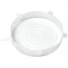 Σετ 6 καπακιών σιλικόνης Kinghoff KH 1902, -40 έως 230°C, Στεγανή και αεροστεγής εφαρμογή, Επαναχρησιμοποιήσιμο, Γενικής χρήσης, Διαφανές