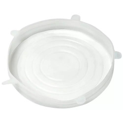 Σετ 6 καπακιών σιλικόνης Kinghoff KH 1902, -40 έως 230°C, Στεγανή και αεροστεγής εφαρμογή, Επαναχρησιμοποιήσιμο, Γενικής χρήσης, Διαφανές