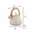 Klausberg KB 7919 βραστήρας με στροβιλισμό, 2,8 l, Θερμομονωμένη λαβή, Επαγωγή, Μπεζ