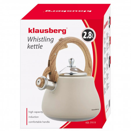 Klausberg KB 7919 βραστήρας με στροβιλισμό, 2,8 l, Θερμομονωμένη λαβή, Επαγωγή, Μπεζ