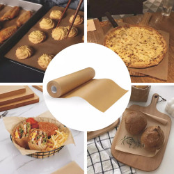 Περγαμηνή ψησίματος Klausberg KB 7903, Ρολό 20 m, 38 cm, -40 έως 230°C, γενικής χρήσης, αντικολλητικό, καφέ