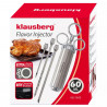 Σύριγγα μαριναρίσματος κρέατος Klausberg KB 7842, 60 ml, 3 βελόνες, Ανοξείδωτο ατσάλι, χωρίς BPA, Ασημί