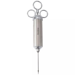 Σύριγγα μαριναρίσματος κρέατος Klausberg KB 7842, 60 ml, 3 βελόνες, Ανοξείδωτο ατσάλι, χωρίς BPA, Ασημί