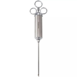 Σύριγγα μαριναρίσματος κρέατος Klausberg KB 7842, 60 ml, 3 βελόνες, Ανοξείδωτο ατσάλι, χωρίς BPA, Ασημί