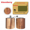 Klausberg KB 7859 Σετ μύλων πιπεριού και αλατιού, Κεραμικός μηχανισμός, Ξύλο ακακίας, Καφέ