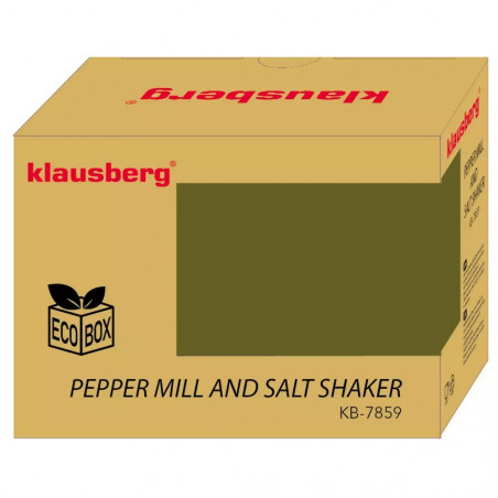 Klausberg KB 7859 Σετ μύλων πιπεριού και αλατιού, Κεραμικός μηχανισμός, Ξύλο ακακίας, Καφέ
