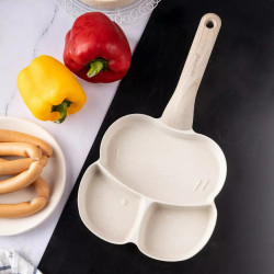 Klausberg KB 7825 τηγάνι 3 διαμερισμάτων, 19 cm, μαρμάρινο φινίρισμα, επαγωγικό, μπεζ