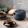 Εγχυτήρας Kinghoff KH 1931, 1 l, Προφίλ στόμιο, Χυτοσίδηρος, Εσωτερικό με εμαγιέ, Μαύρο