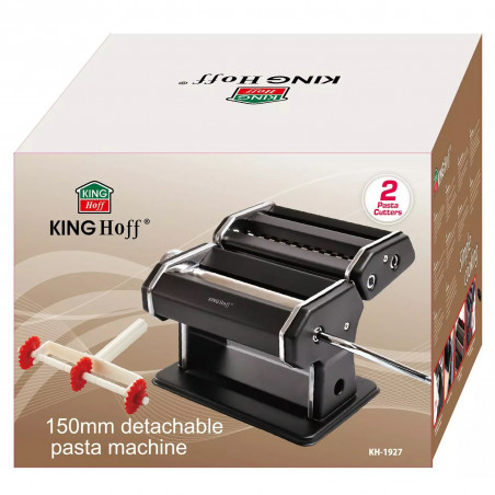 Μηχανή ζυμαρικών Kinghoff KH 1927, Ρυθμιζόμενο πάχος ζύμης, Ανταλλάξιμες λεπίδες, Μαύρο
