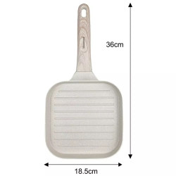 Τηγάνι ψησίματος Klausberg KB 7812, 18.5cm, Μαρμάρινο φινίρισμα, Χειρολαβή Cool touch, Επαγωγή, Μπεζ