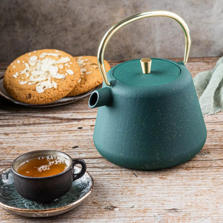 Εγχυτήριο Kinghoff KH 1933, 1 l, Προφίλ στόμιο, Χυτοσίδηρος, Εσωτερικό με εμαγιέ, Πράσινο