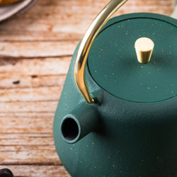 Εγχυτήριο Kinghoff KH 1933, 1 l, Προφίλ στόμιο, Χυτοσίδηρος, Εσωτερικό με εμαγιέ, Πράσινο