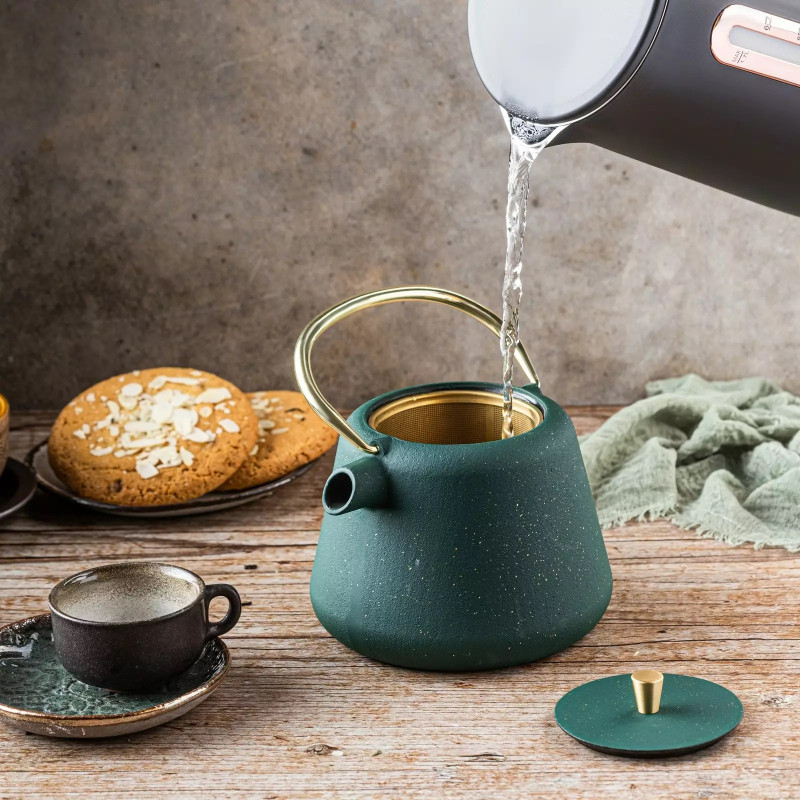 Εγχυτήριο Kinghoff KH 1933, 1 l, Προφίλ στόμιο, Χυτοσίδηρος, Εσωτερικό με εμαγιέ, Πράσινο