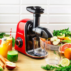 Αποχυμωτής Klausberg KB 7870, 150 W, 700 ml, κοχλίας 7 τμημάτων, Reverse, Αξεσουάρ, Κόκκινο