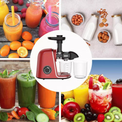 Αποχυμωτής Klausberg KB 7870, 150 W, 700 ml, κοχλίας 7 τμημάτων, Reverse, Αξεσουάρ, Κόκκινο