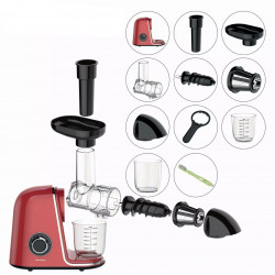 Αποχυμωτής Klausberg KB 7870, 150 W, 700 ml, κοχλίας 7 τμημάτων, Reverse, Αξεσουάρ, Κόκκινο