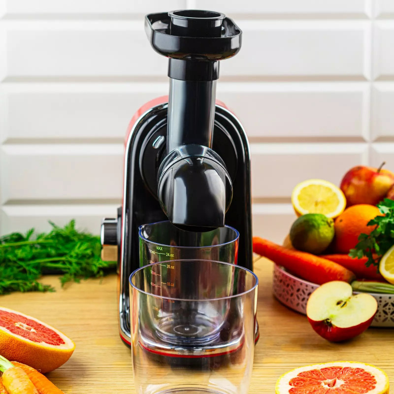 Αποχυμωτής Klausberg KB 7870, 150 W, 700 ml, κοχλίας 7 τμημάτων, Reverse, Αξεσουάρ, Κόκκινο