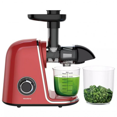 Αποχυμωτής Klausberg KB 7870, 150 W, 700 ml, κοχλίας 7 τμημάτων, Reverse, Αξεσουάρ, Κόκκινο