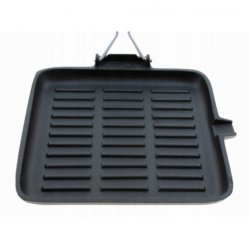 Kinghoff Grill Pan KH 1107, 26 cm, Χυτοσίδηρος, Πτυσσόμενη λαβή, Επαγωγή, Μαύρο