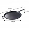 Τηγάνι για τηγανίτες Kinghoff KH 1895, 29 cm, Χυτοσίδηρος, Αντικολλητική επιφάνεια, Επαγωγή, Μαύρο