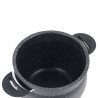 Ατμομάγειρας Royalty Line RL-CP6LM, 20 cm, 6 λίτρα, 3 τεμάχια, μαρμάρινο φινίρισμα, επαγωγή, Μαύρο