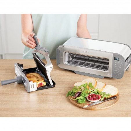 Τοστιέρα Ninja 3σε1 ST200EUWH, 2400W, 7 προγράμματα, ρύθμιση θερμοκρασίας, ψησταριά, απόψυξη, αναθέρμανση, οριζόντια λειτουργία, λευκό