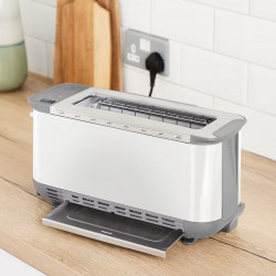 Τοστιέρα Ninja 3σε1 ST200EUWH, 2400W, 7 προγράμματα, ρύθμιση θερμοκρασίας, ψησταριά, απόψυξη, αναθέρμανση, οριζόντια λειτουργία, λευκό