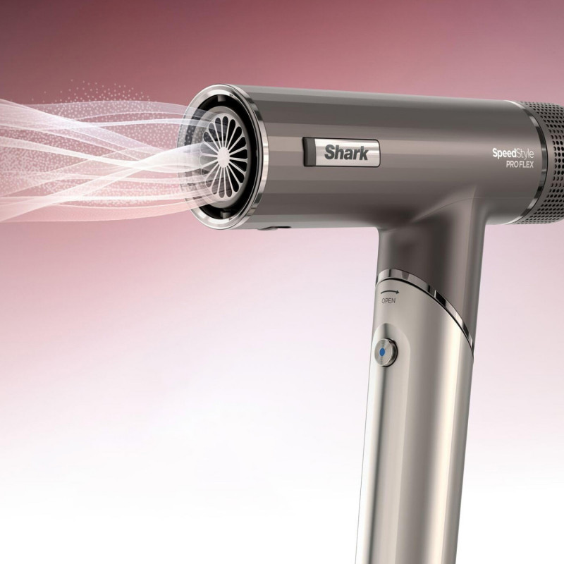 4σε1 Shark SpeedStyle Pro FLEX HD542EU, 1750W, 4 ρυθμίσεις θερμοκρασίας, 3 ταχύτητες, κρύος αέρας, ιονισμός, προστασία τριχωτού της κεφαλής, Mocha silver