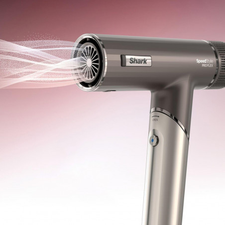 4σε1 Shark SpeedStyle Pro FLEX HD542EU, 1750W, 4 ρυθμίσεις θερμοκρασίας, 3 ταχύτητες, κρύος αέρας, ιονισμός, προστασία τριχωτού της κεφαλής, Mocha silver