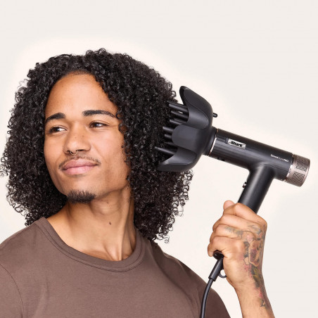 Στεγνωτήρας μαλλιών Shark SpeedStyle Pro HD752EU, 1750W, 3 ταχύτητες, 4 ρυθμίσεις θερμοκρασίας, Αυτόματη ρύθμιση θερμοκρασίας και ροής αέρα, Ιονισμός, Cool Shot, 5 εξαρτήματα, Μαύρο