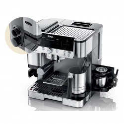 3σε1 Ninja Luxe Café Premier ES601EU, 1650W, 15 bar, 2 λίτρα, Barista Assist, Λειτουργία καμένου νερού, 4 λειτουργίες, 3 ρυθμίσεις θερμοκρασίας, Inox/cherryn
