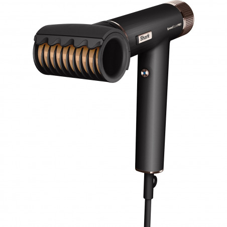 Στεγνωτήρας μαλλιών Shark SpeedStyle Pro HD752EU, 1750W, 3 ταχύτητες, 4 ρυθμίσεις θερμοκρασίας, Αυτόματη ρύθμιση θερμοκρασίας και ροής αέρα, Ιονισμός, Cool Shot, 5 εξαρτήματα, Μαύρο
