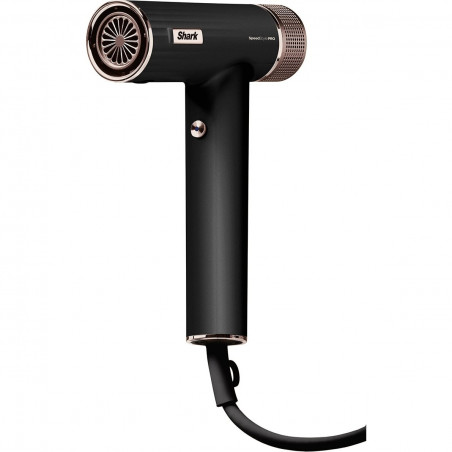 Στεγνωτήρας μαλλιών Shark SpeedStyle Pro HD752EU, 1750W, 3 ταχύτητες, 4 ρυθμίσεις θερμοκρασίας, Αυτόματη ρύθμιση θερμοκρασίας και ροής αέρα, Ιονισμός, Cool Shot, 5 εξαρτήματα, Μαύρο